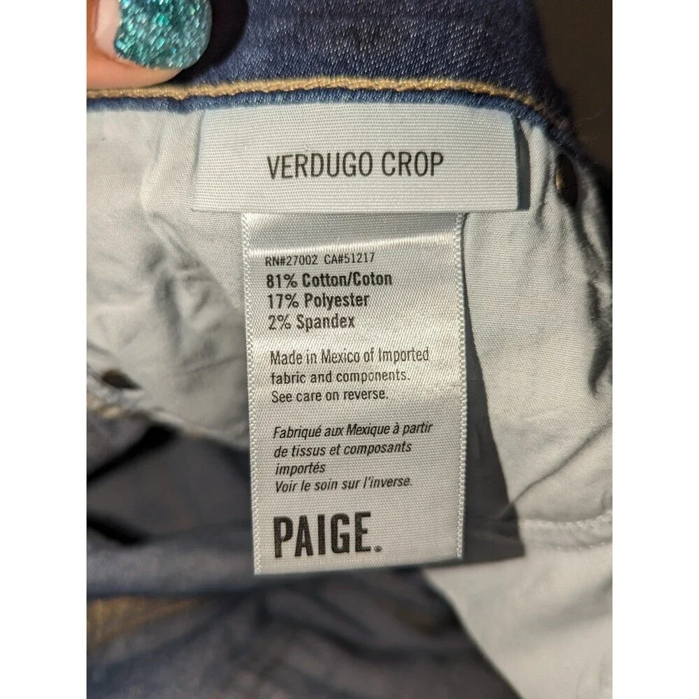 Paige Women's Size 30 Verdugo‎ Crop Jeans